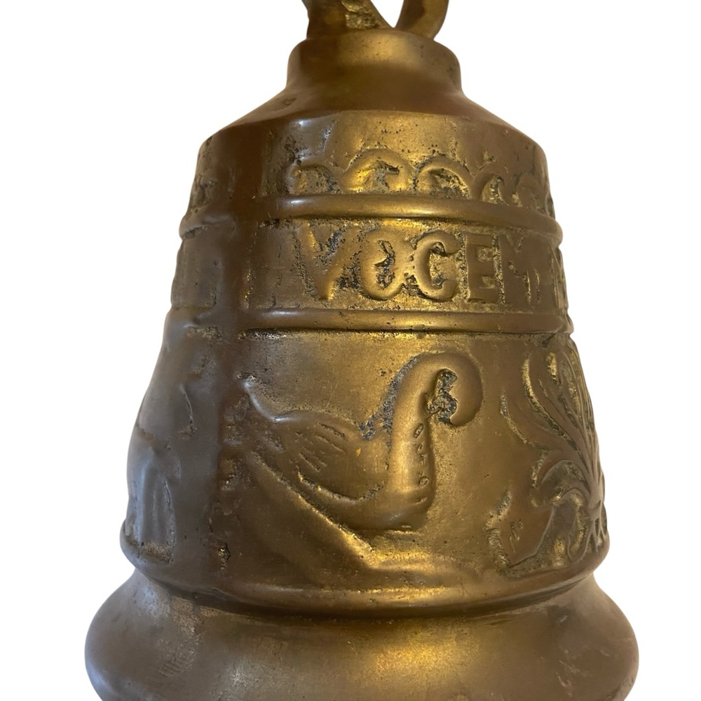 Vintage Brass Monastery Church Bell Rustic Old World Charm - Picture 7 of 13